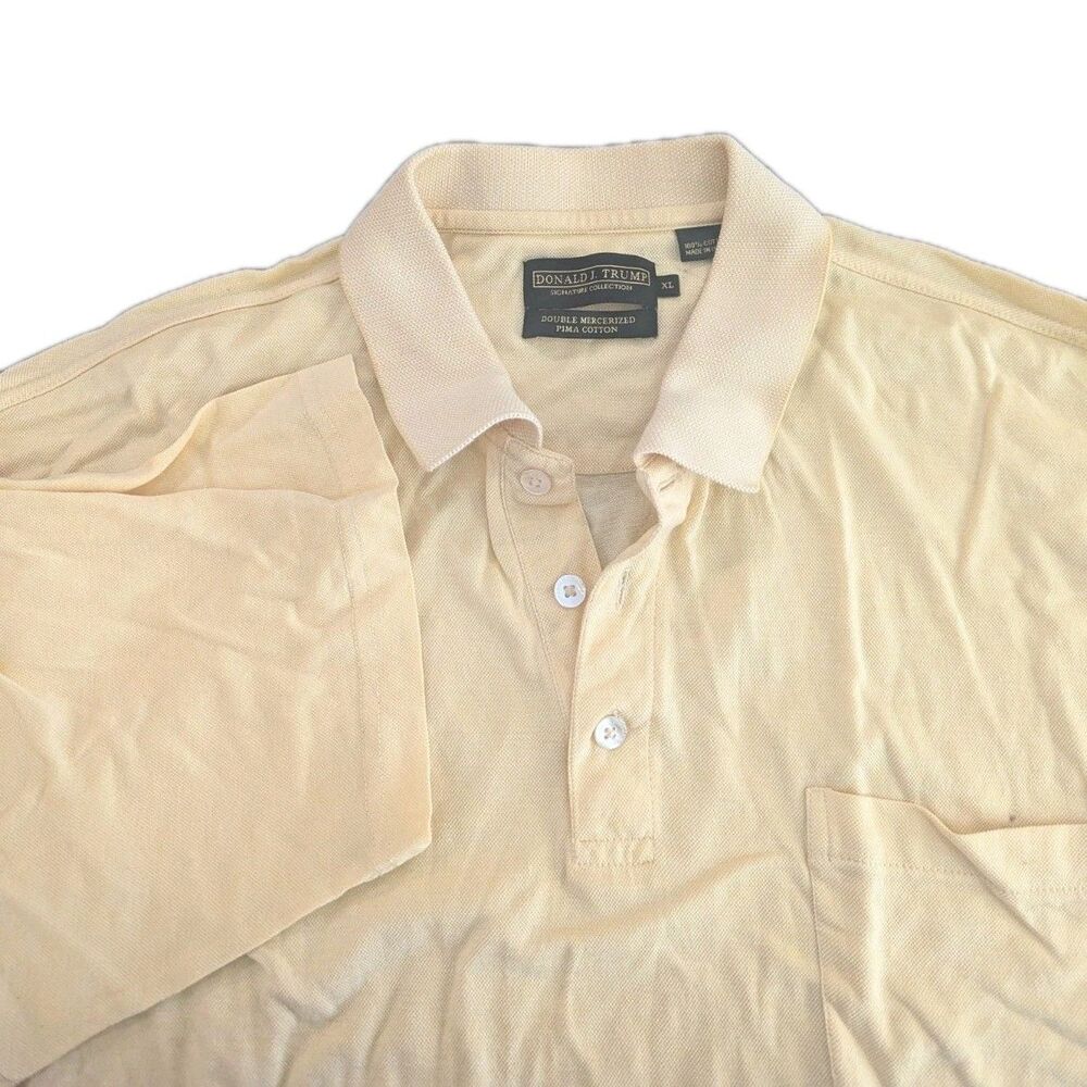 Trump National Golf Club Los Angeles Yellow Polo Shirt Mens XL
